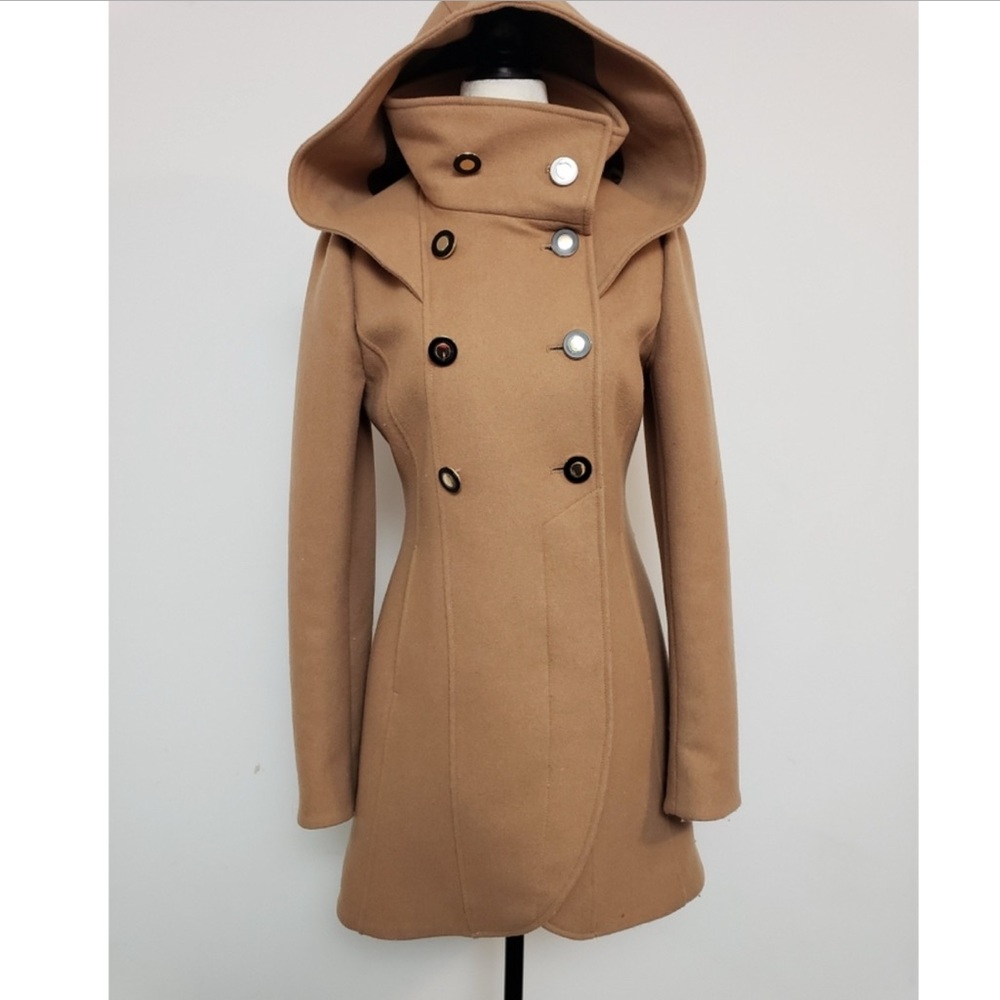 Soia & Kyo Double Crest Wool Coat - Chestnut color -Small